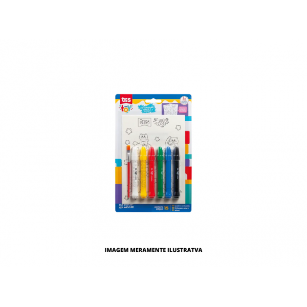 KIT GUACHE - BAZZE - 6 BASTOES TOY MAIS 9 PEÇAS